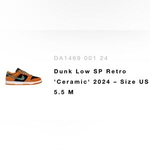 Nike Dunk Low SP Retro Ceramic Sneakers - Orange and Black